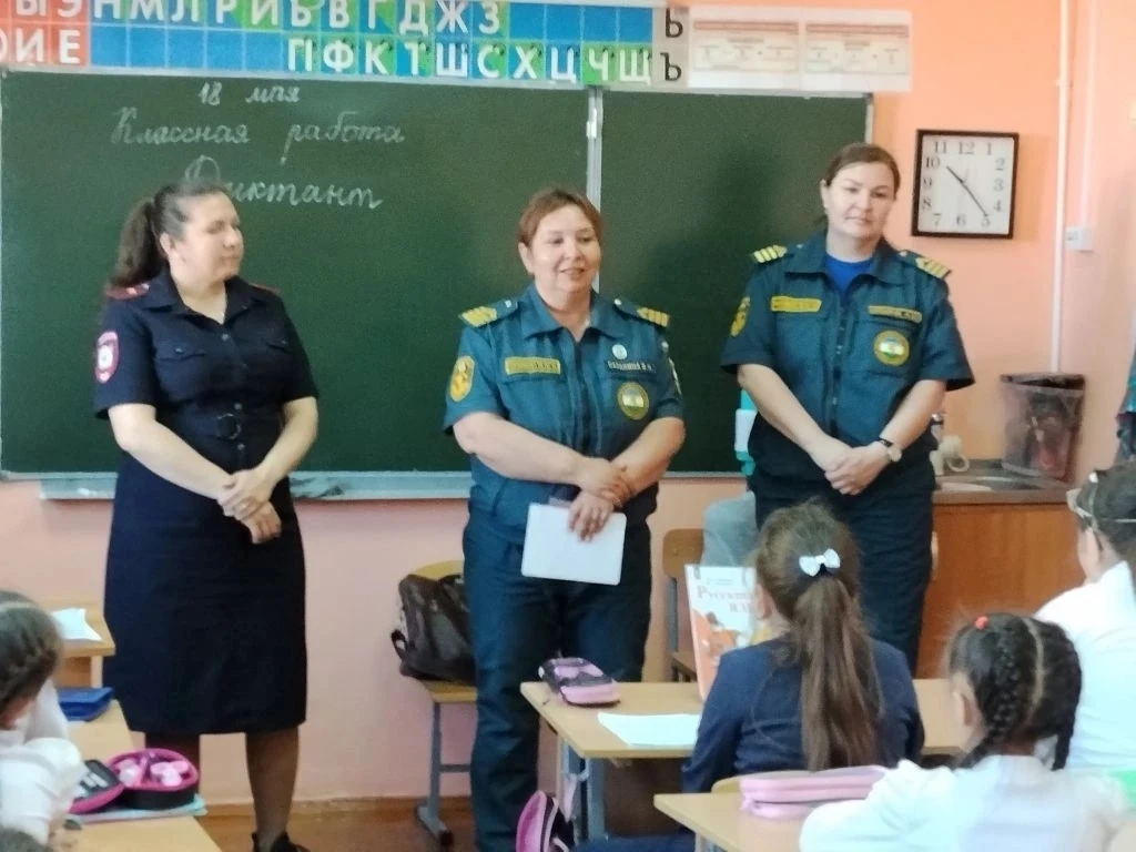 Для учащихся лицея состоялась беседа с инспектором ОДН и сотрудниками МЧС по соблюдению мер безопасн