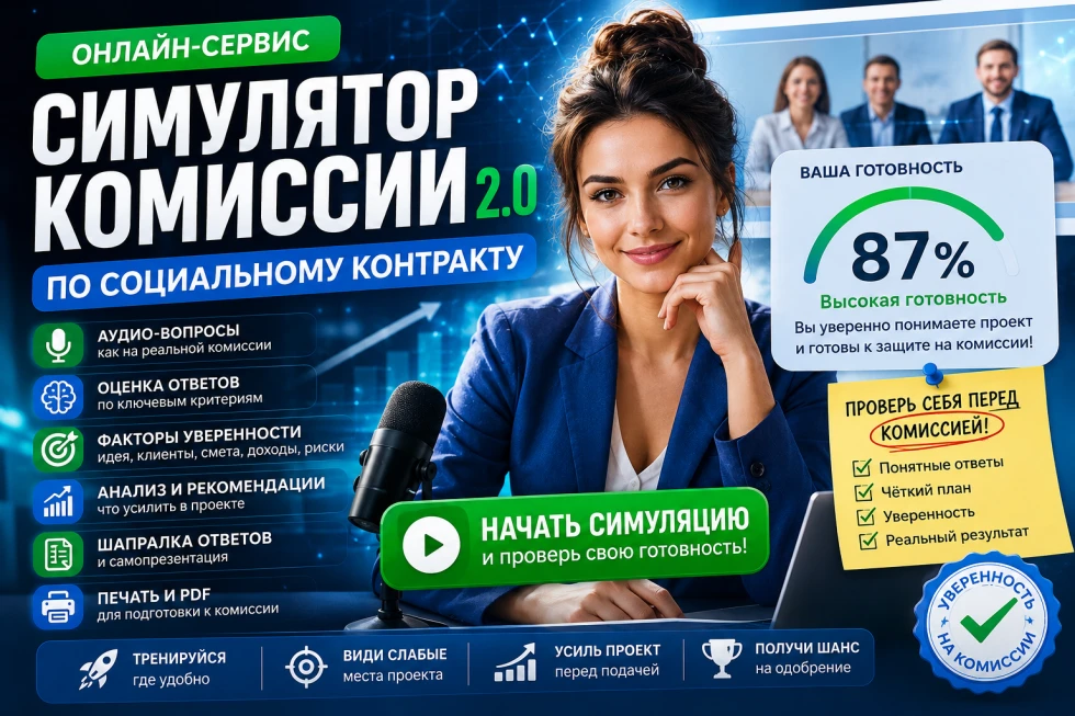 Готовитесь к комиссии по социальному контракту? Проверьте себя заранее!

На портале «Социальный конт