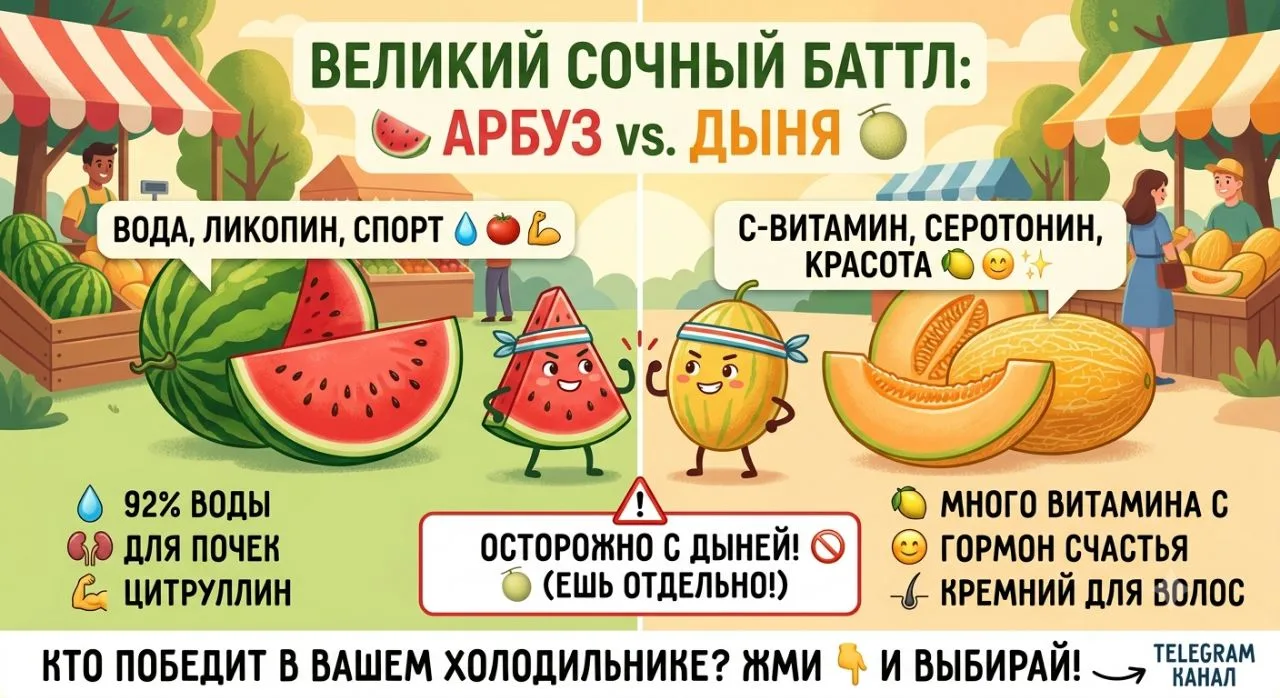 ​Великий сочный баттл: Арбуз против Дыни 🍉 vs 🍈