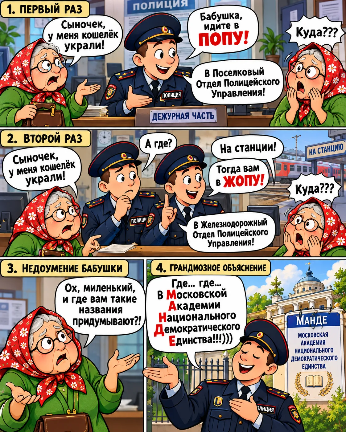 — Сыночек, у меня кошелёк украли!