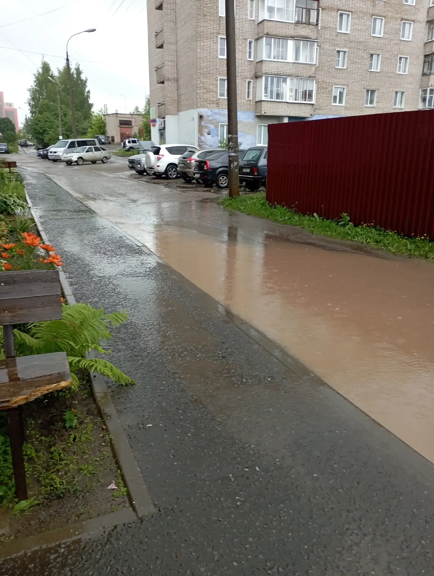 С каждым годом после дождя лужа превращается вот такое озеро. Куда только не обращались. Ананим.