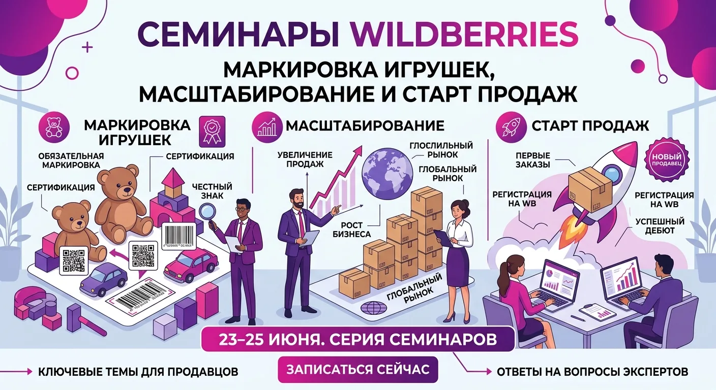 📰 Новая статья в блоге FulFlix

Семинары Wildberries: маркировка игрушек, масштабирование и старт п