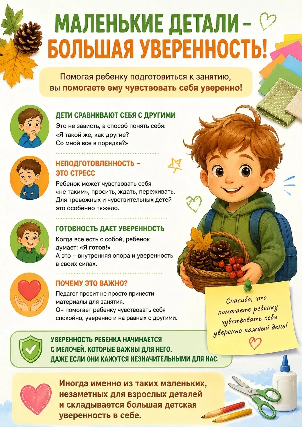 Иногда уверенность ребенка начинается… с обычной шишки