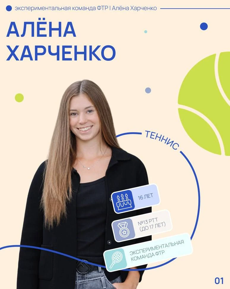 🎾 Знакомимся с Аленой Харченко — 13-й ракеткой РТТ до 17 лет.