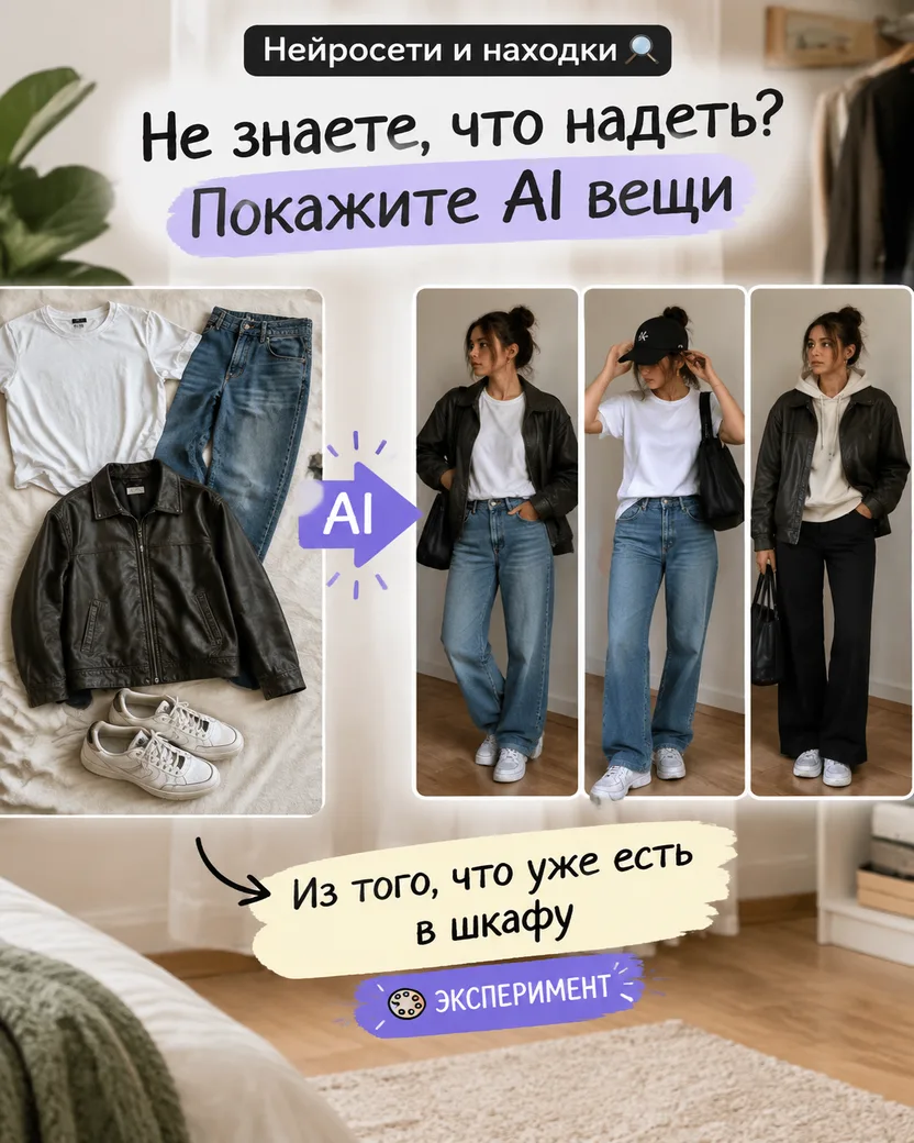 👗 Не знаете, что надеть? Покажите AI вещи