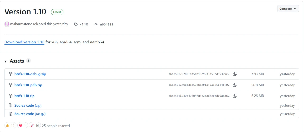 Драйвер WinBtrfs обновился спустя два года