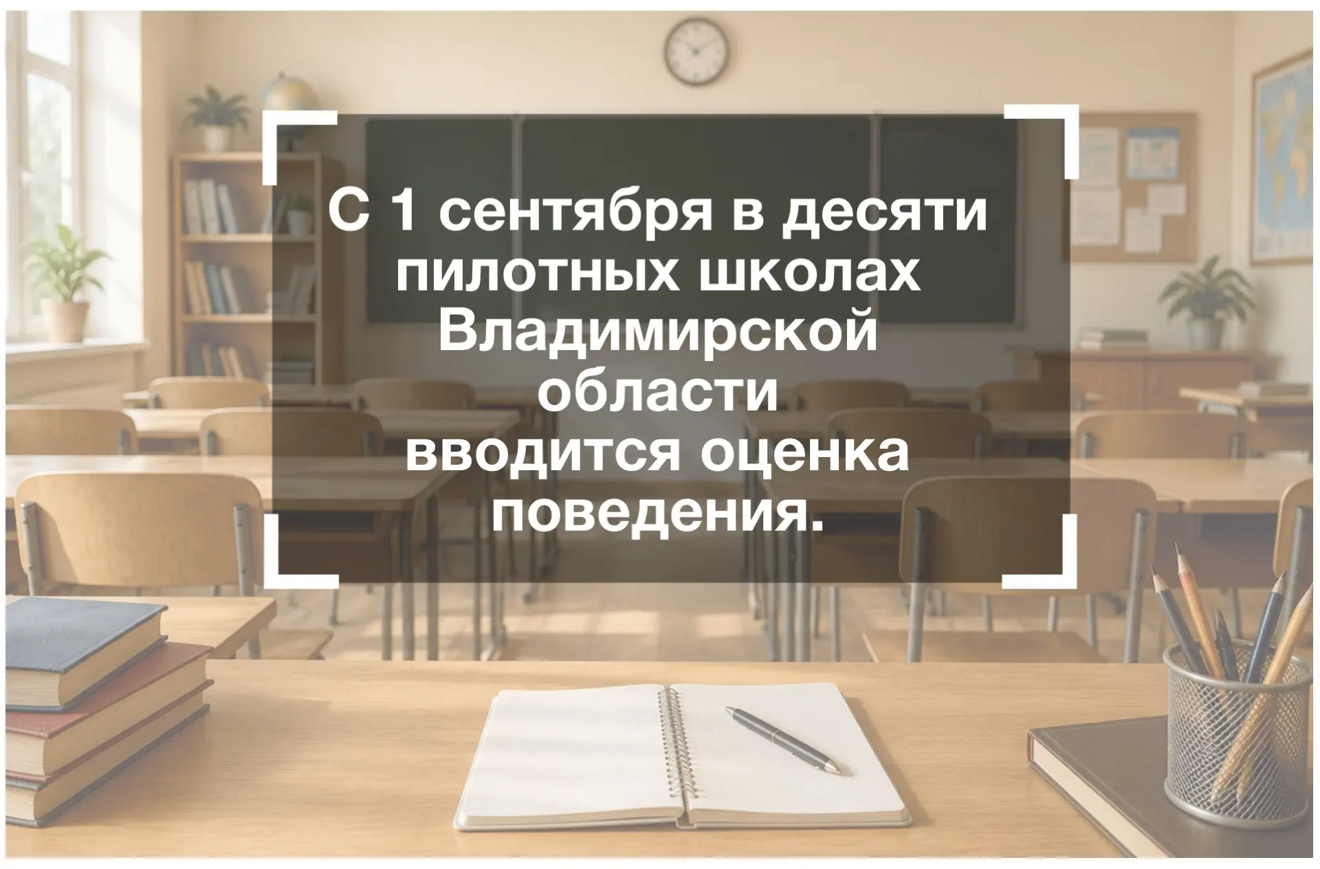 С 1 сентября в 10 пилотных школах Владимирской области вводится оценка поведения.