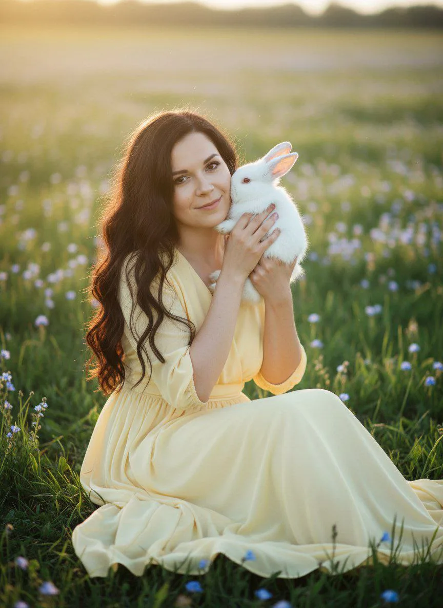 Весенняя фотосессия с кроликом — прямо сейчас, без фотографа 🐇  В соц сетях уже вовсю мелькают объяв