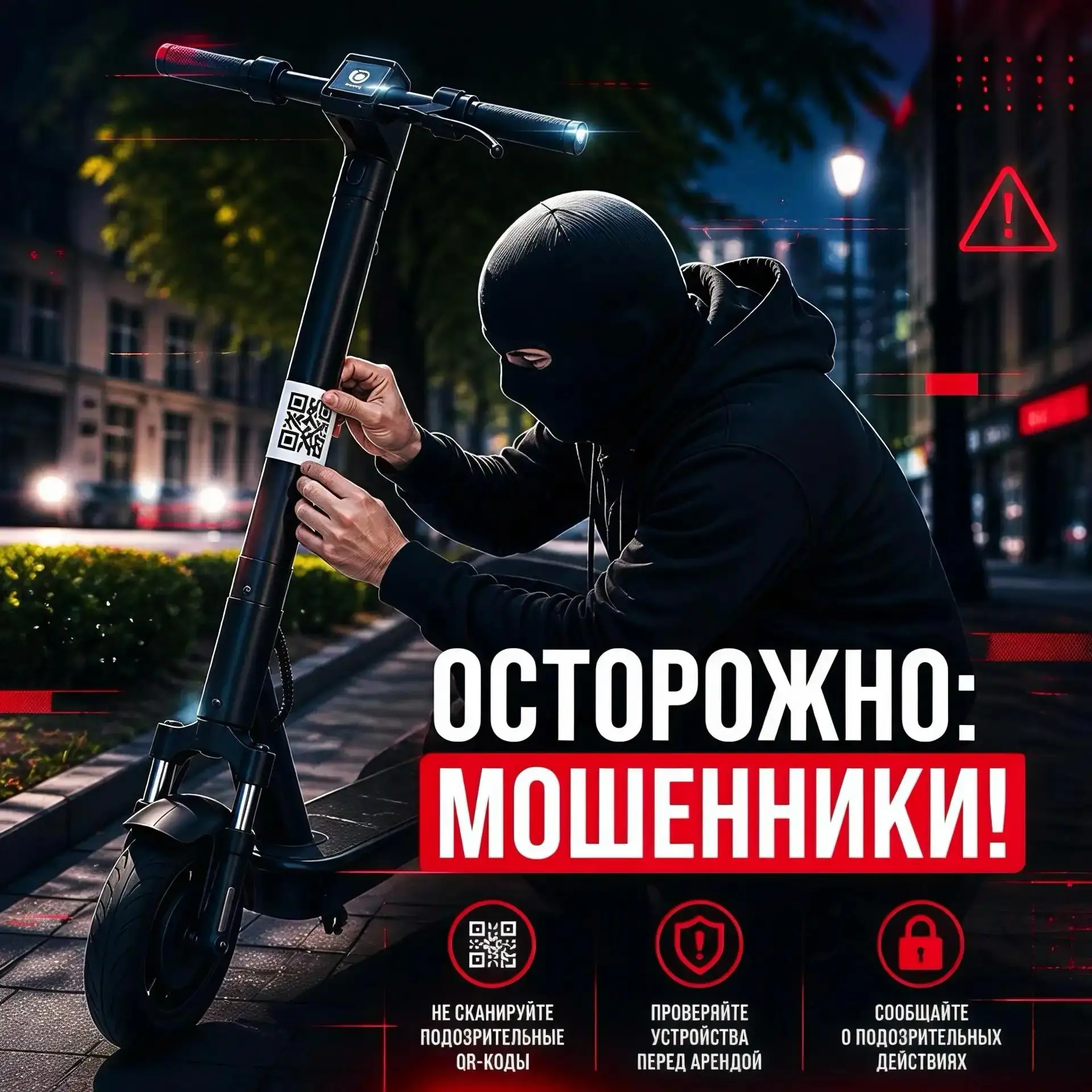🛴 Вы берете самокат, а мошенники - данные карты