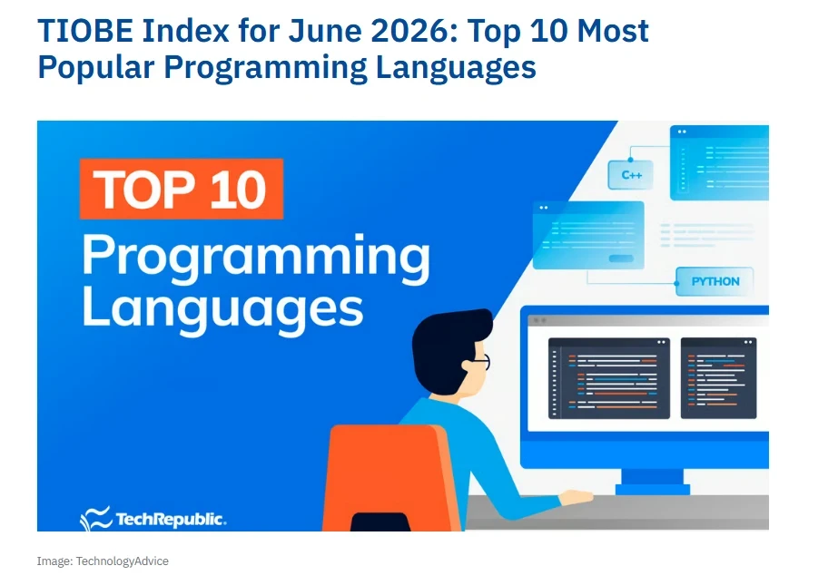 📉 TIOBE июнь 2026: Python просел ниже 19%, Rust на рекорде