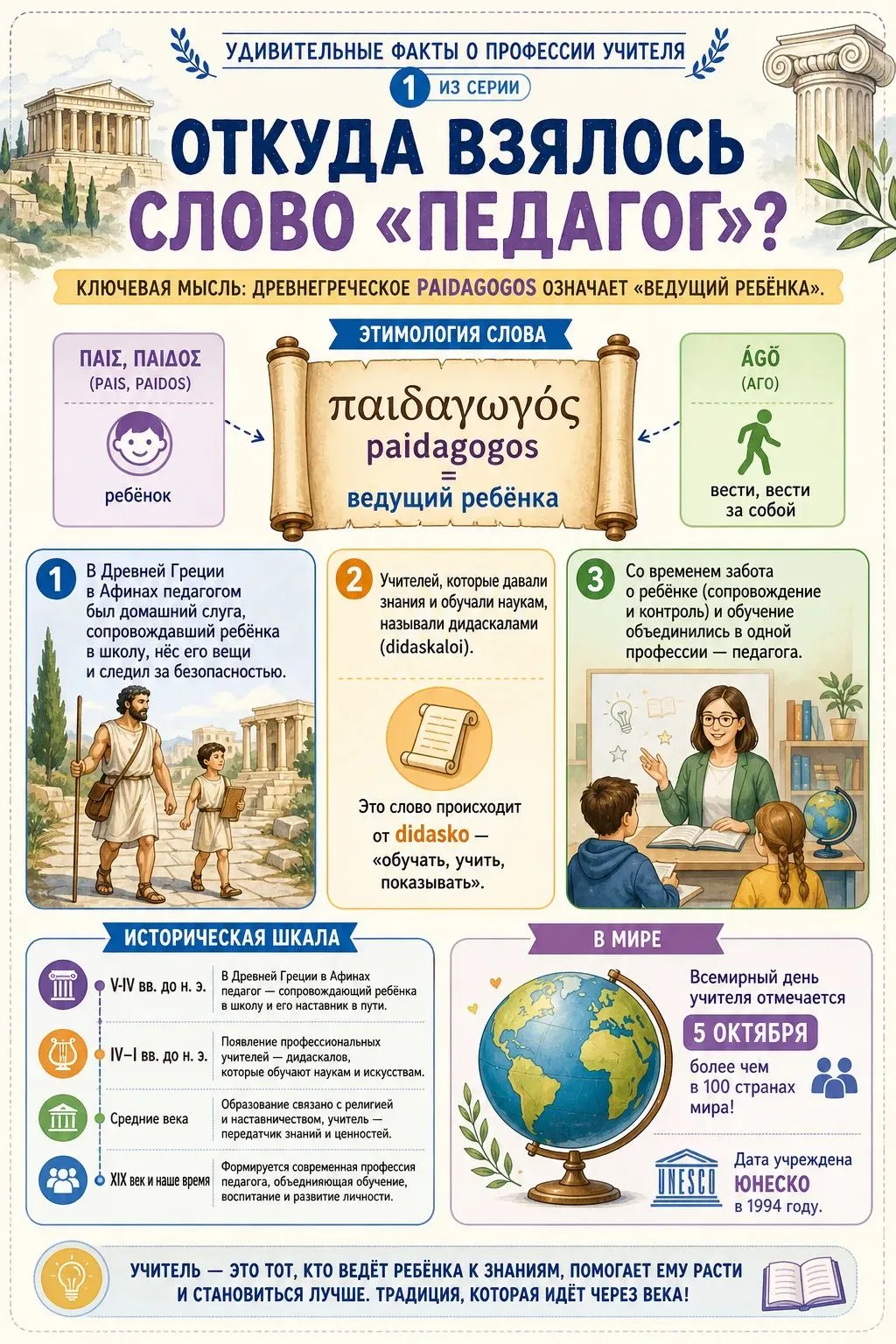 Информационные плакаты: "Удивительные факты о профессии учителя!"