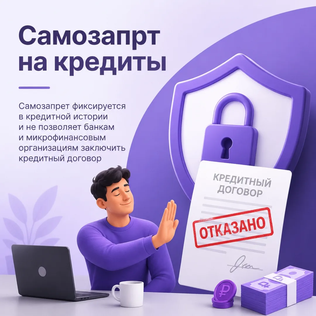 С 1 сентября прошлого года у россиян появилась возможность оформить самозапрет на креди...