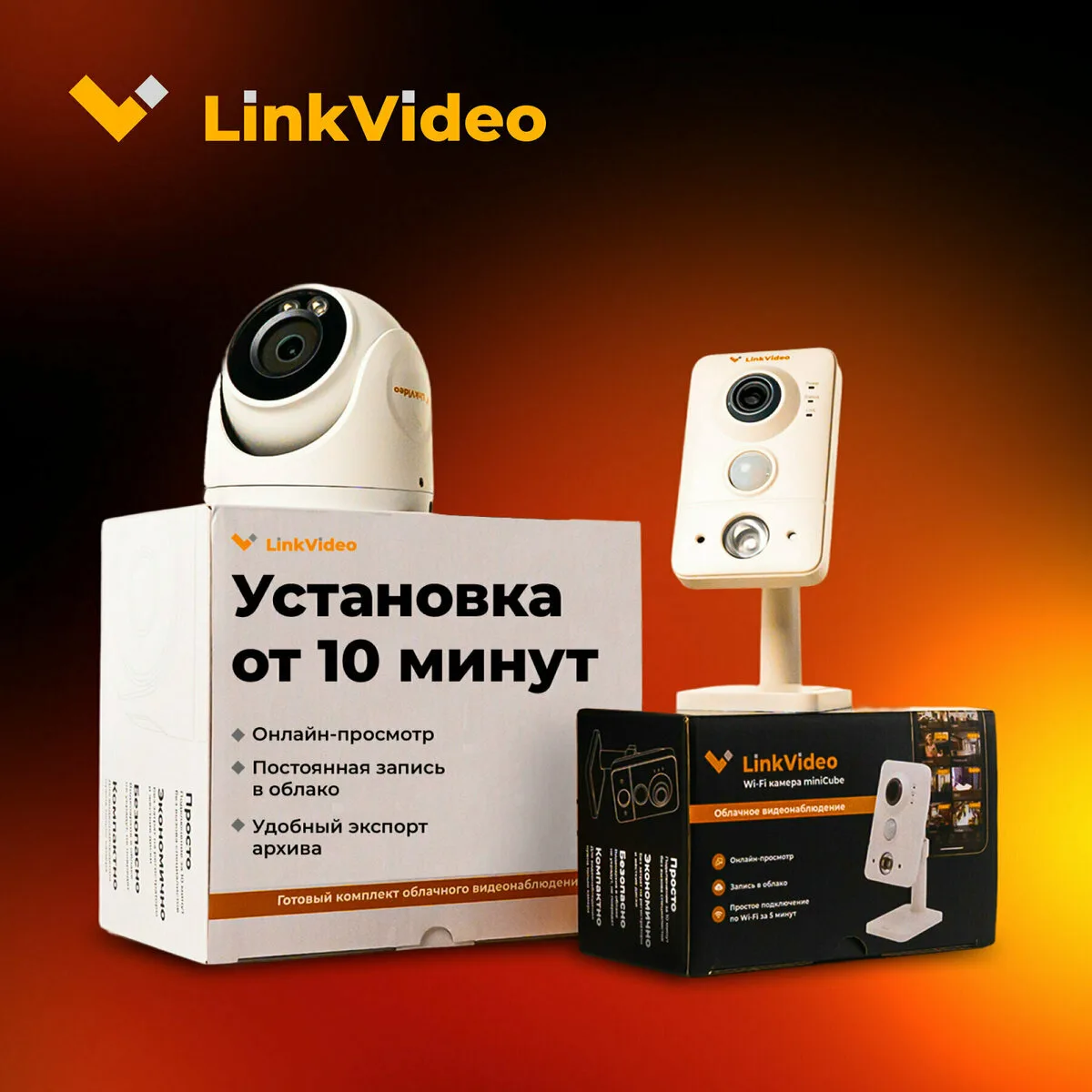 Облачное видеонаблюдение LinkVideo для бизнеса от 250₽/м
