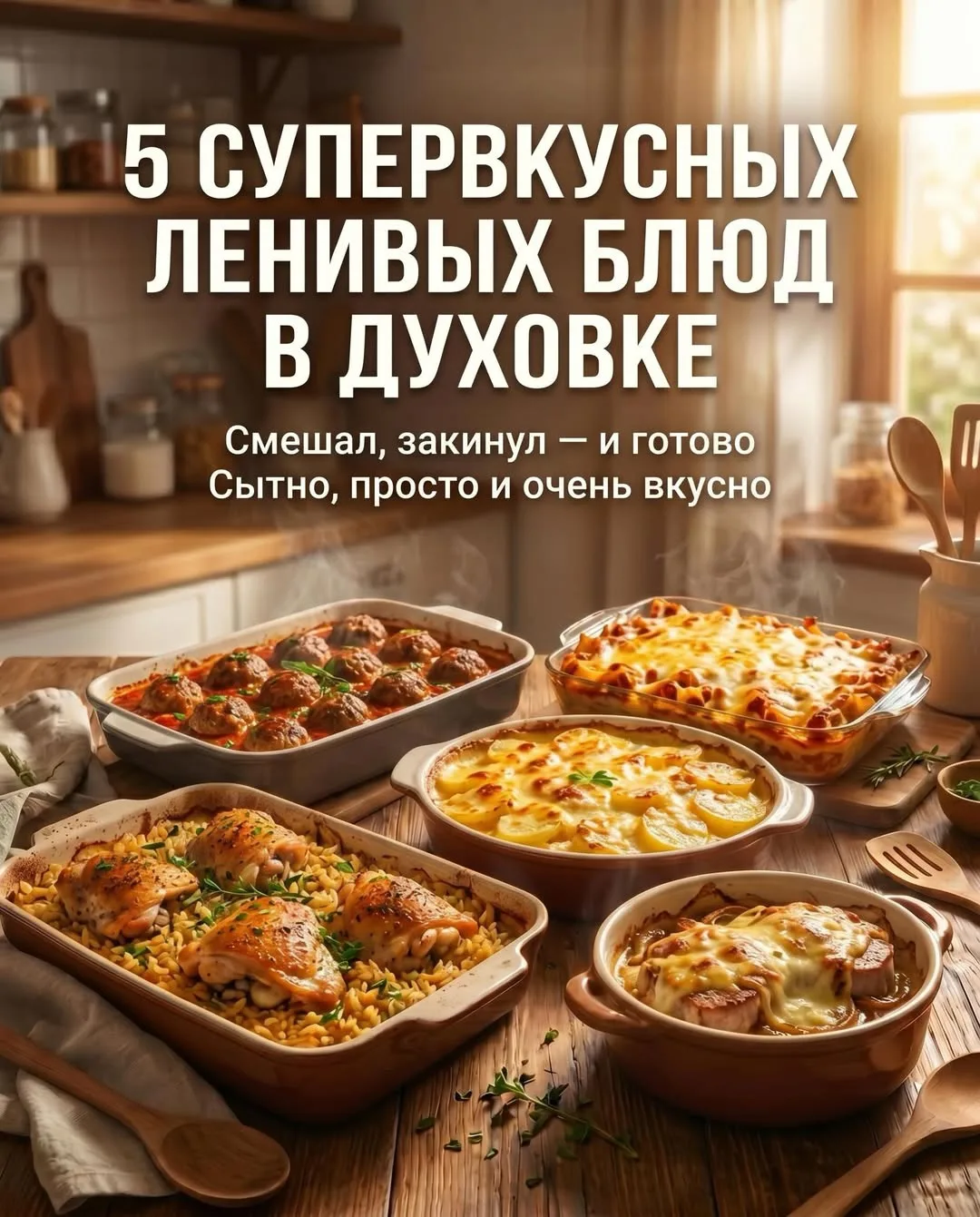 🔥5 ОЧЕНЬ ВКУСНЫХ ЛЕНИВЫХ БЛЮД В ДУХОВКЕ