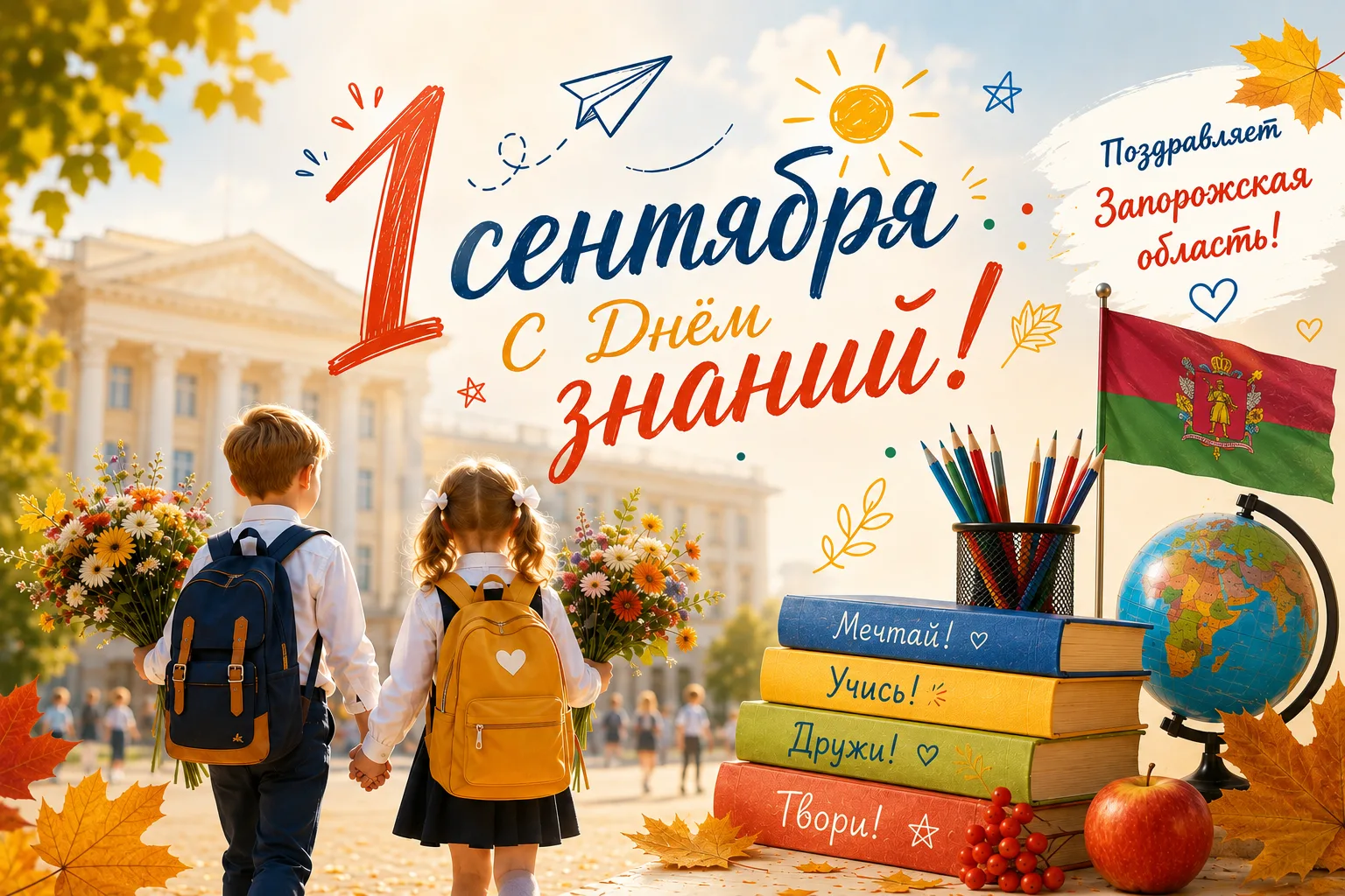 С Днем знаний, дорогие школьники Запорожской области!