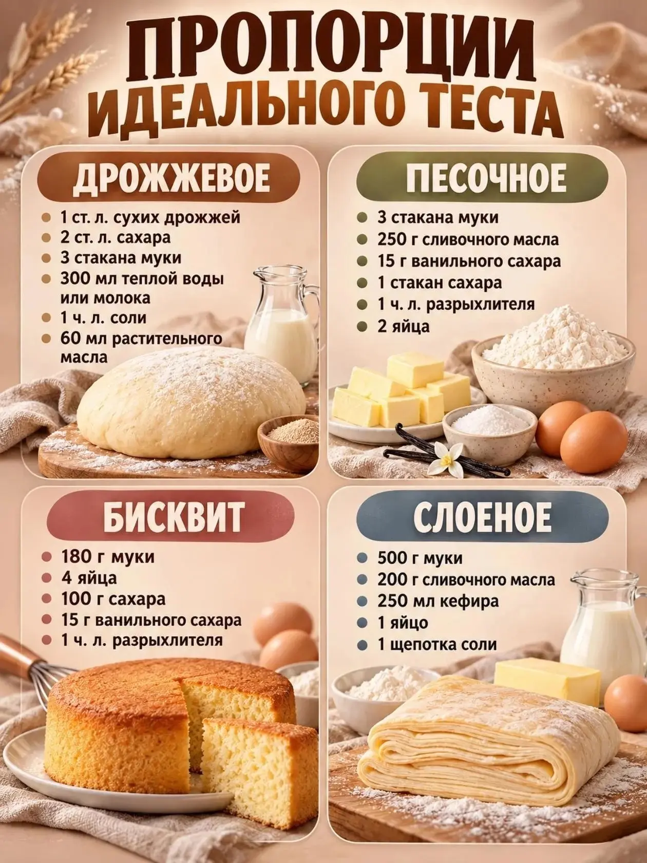 Сохраняйте, чтобы не искать нужные пропорции в самый последний момент! 🍰