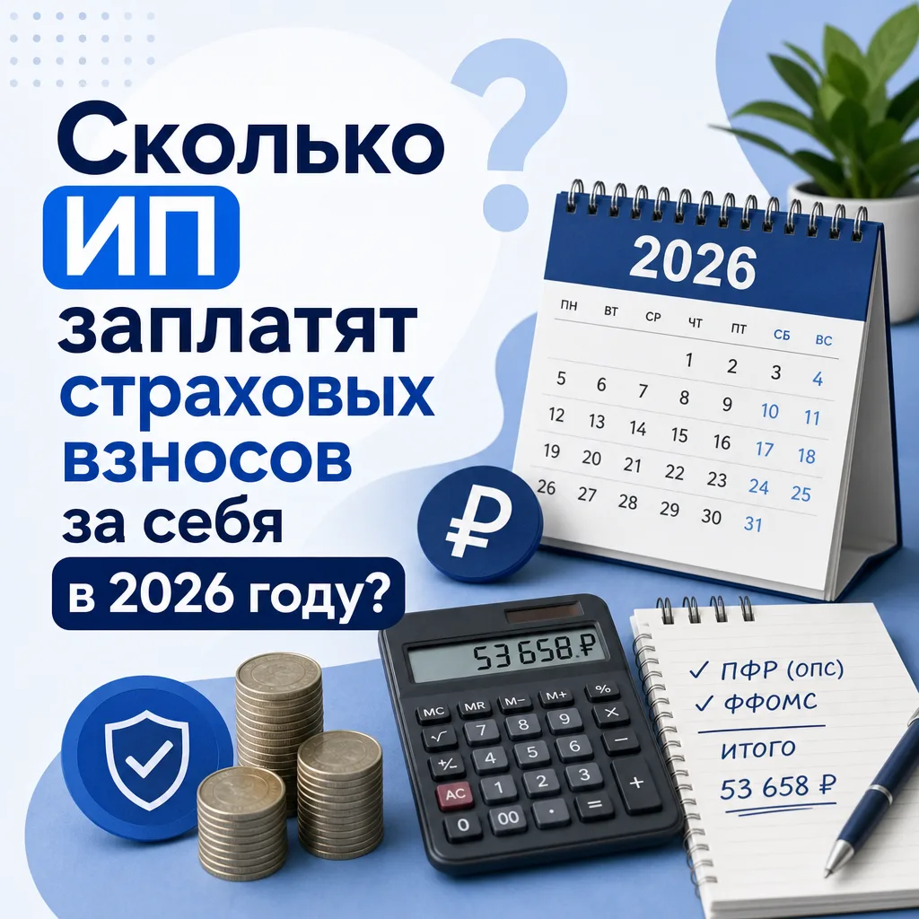 💼 Сколько ИП заплатят страховых взносов за себя в 2026 году?