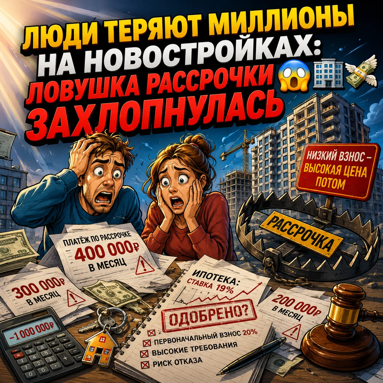 🚨 ЛЮДИ ТЕРЯЮТ МИЛЛИОНЫ НА НОВОСТРОЙКАХ: ЛОВУШКА РАССРОЧКИ ЗАХЛОПНУЛАСЬ 😳🏢💸

Ещё недавно рассрочк