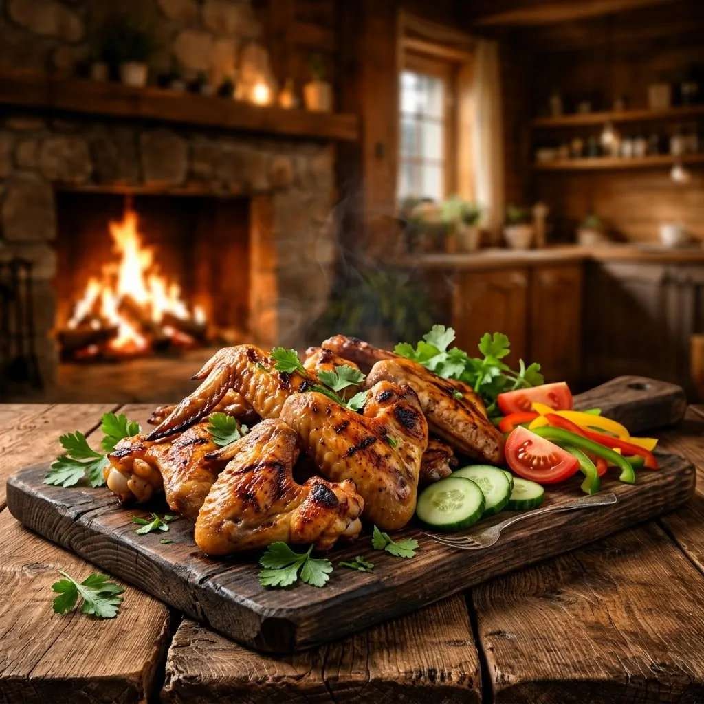 🍗 Когда хочется чего-то вкусного без лишних хлопот — крылышки на углях отлично решают ...