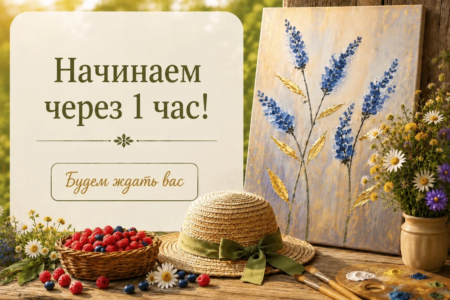 ⏰ До старта остался всего 1 час!

Уже в 19:00 по МСК начинаем большой бесплатный мастер-класс «Июль 