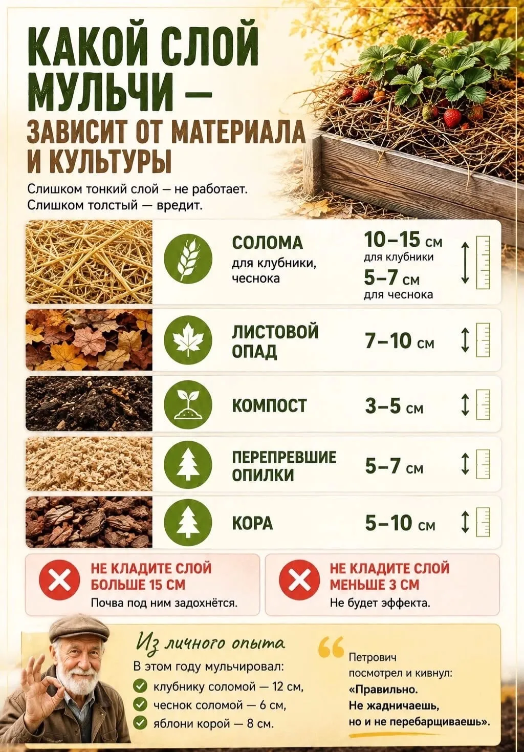 Мульча осенью