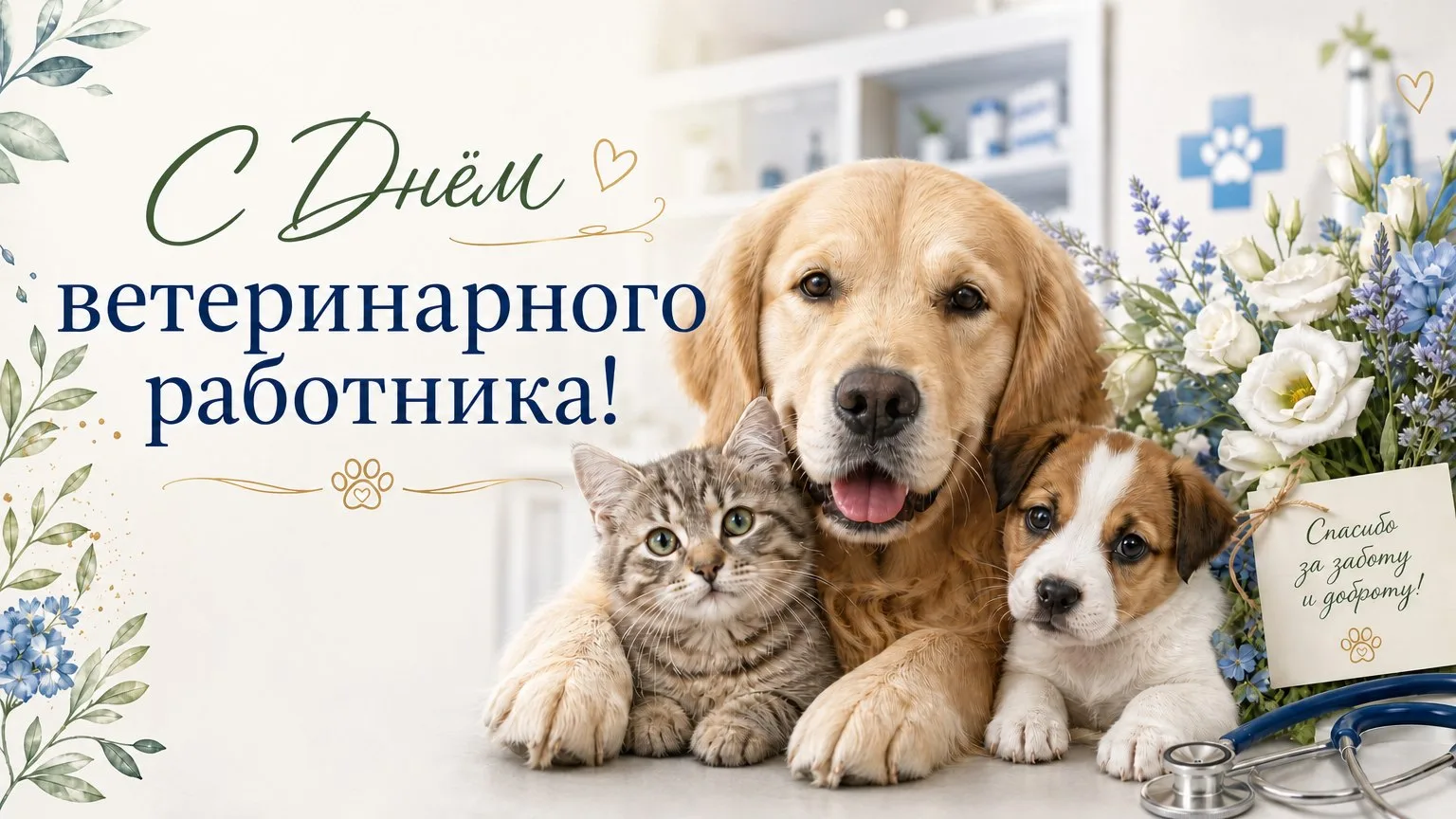 Уважаемые сотрудники и ветераны ветеринарной службы Октябрьского района! Примите искрен...