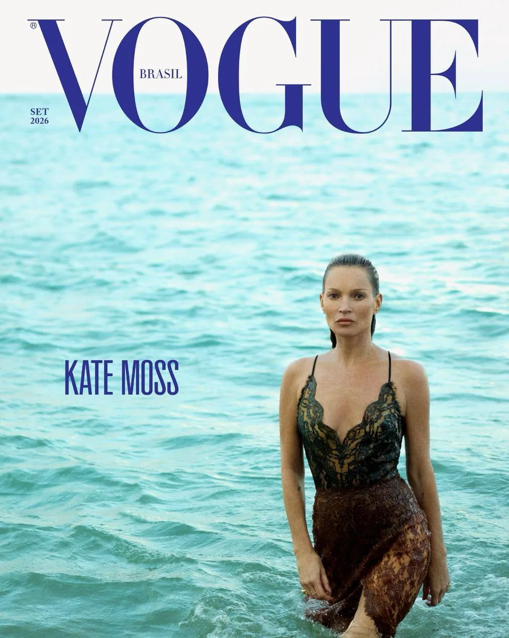Кейт Мосс в съемке для сентябрьского номера Vogue Brasil🌊