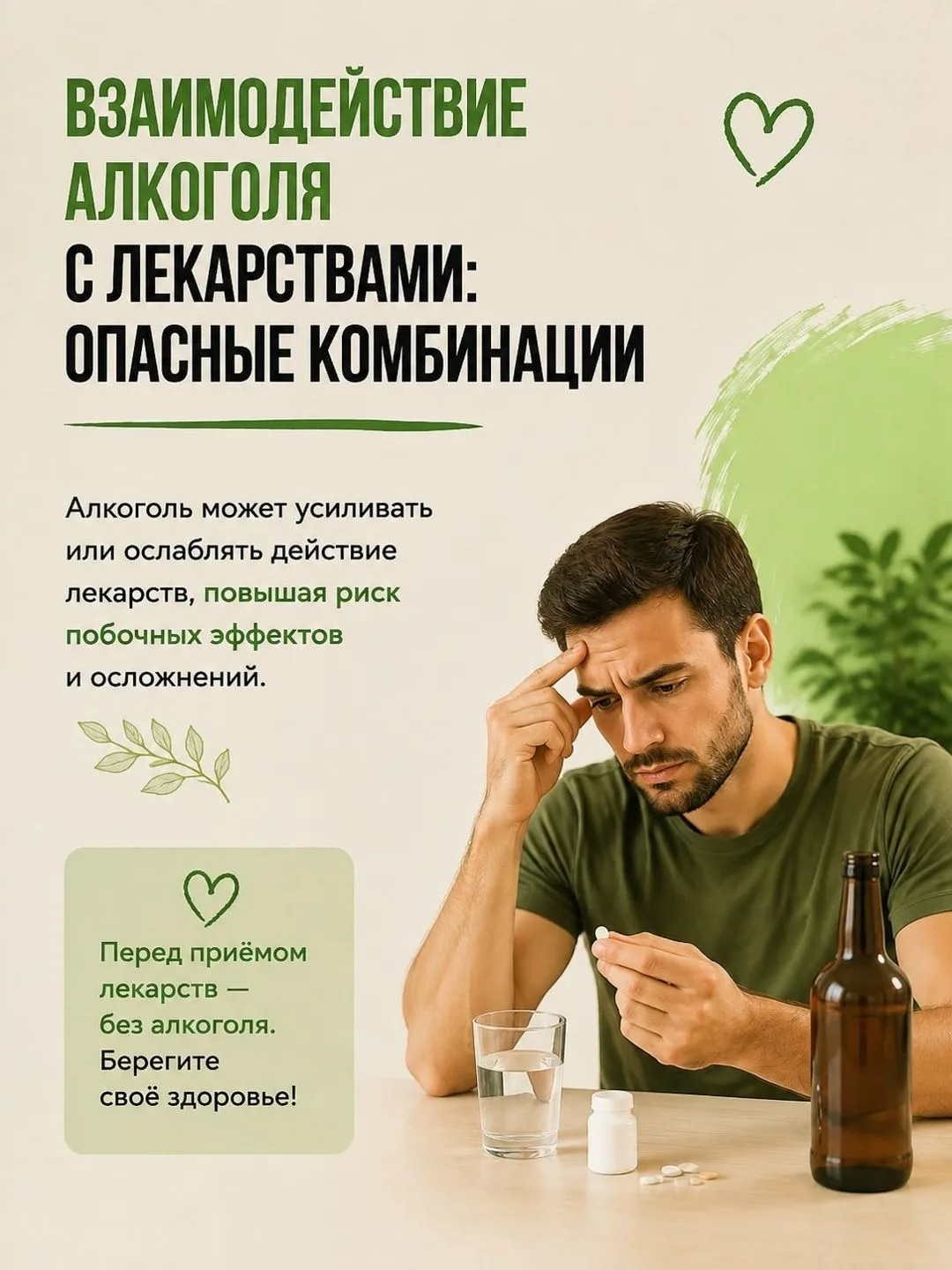 💊Взаимодействие алкоголя с лекарствами: опасные комбинации