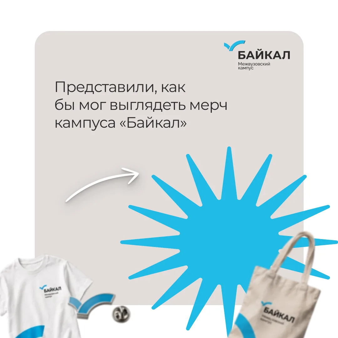 Как может выглядеть мерч кампуса «Байкал»?