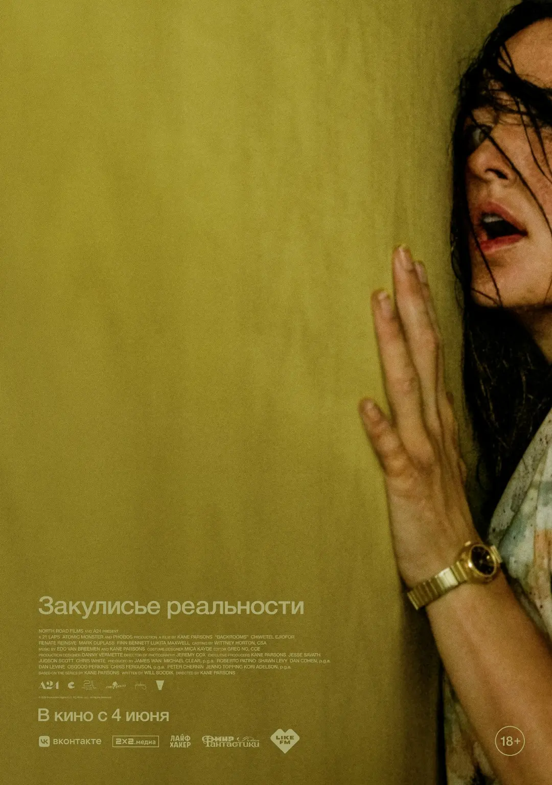 Закулисье реальности (18+)
с 4 июня 2026
Жанр: хоррор
Продолжительность: 110 мин.
Страна: США

Есть 