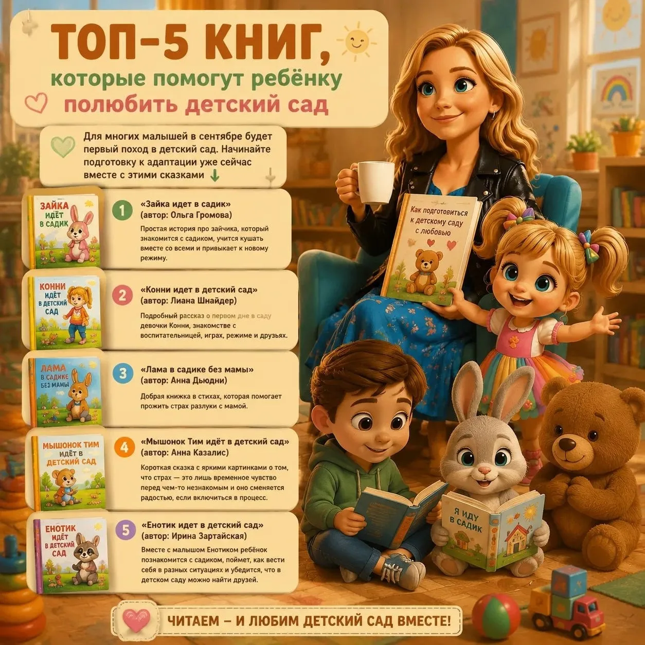 Шпаркалка для родителей, чьи дети собираются первый раз в детский сад.