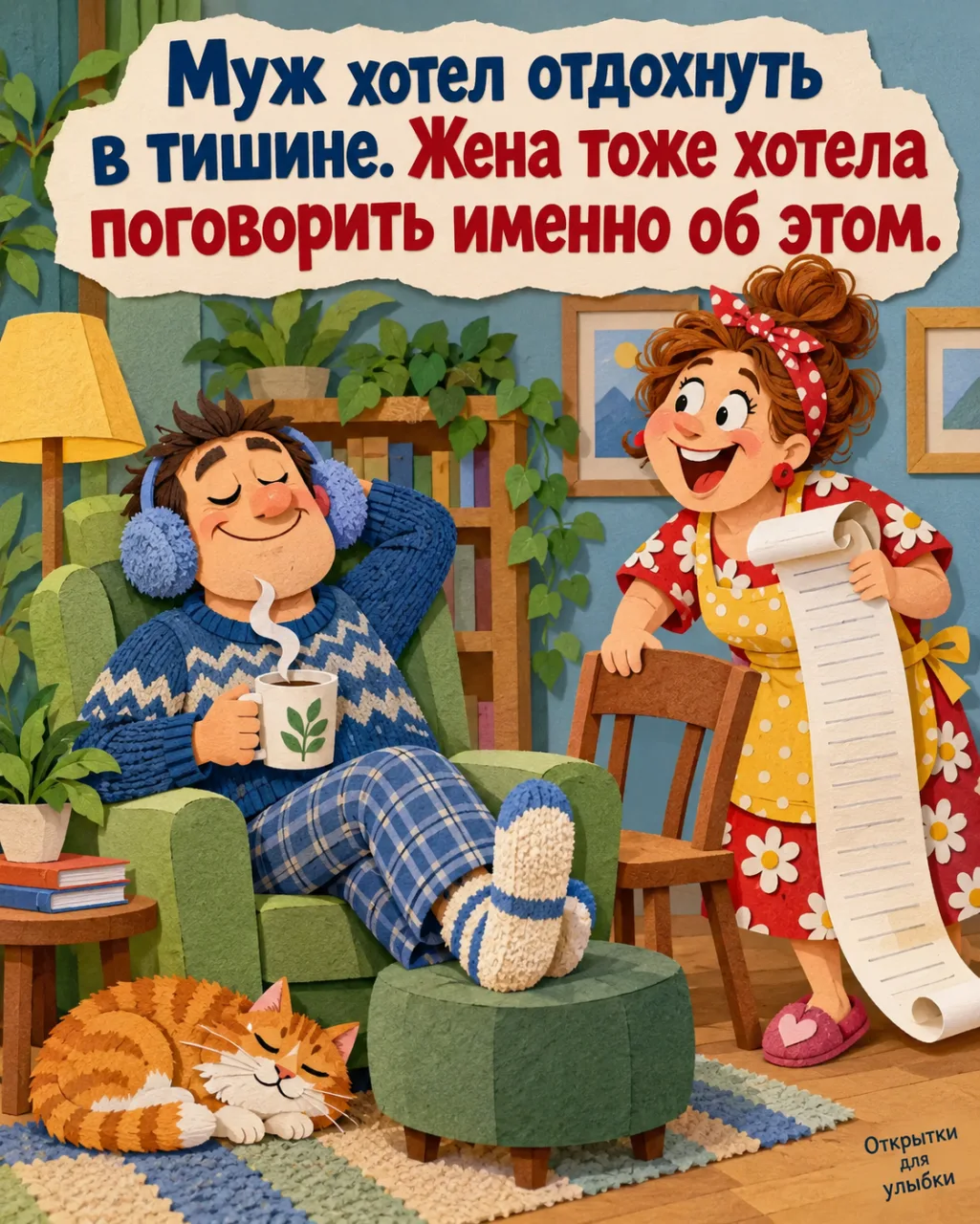 🤫 Он мечтал о тишине, а я наконец нашла время поговорить.