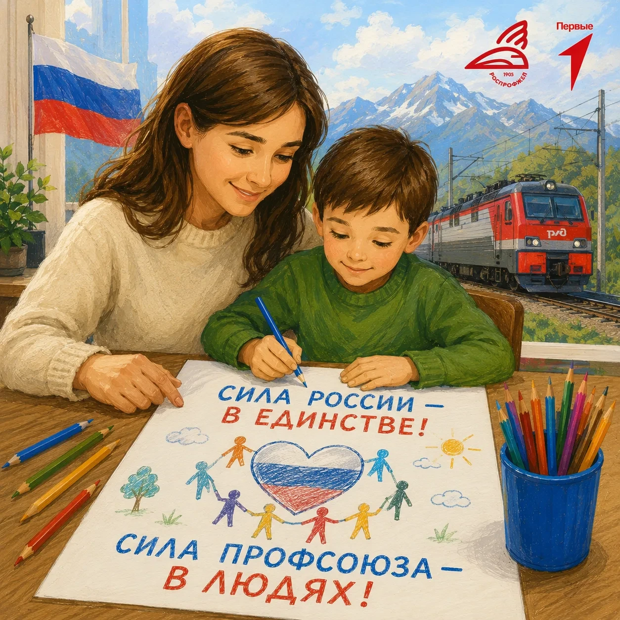 ✨ Подать заявку на конкурс детского рисунка «Сила России – в единстве, сила профсоюза –...