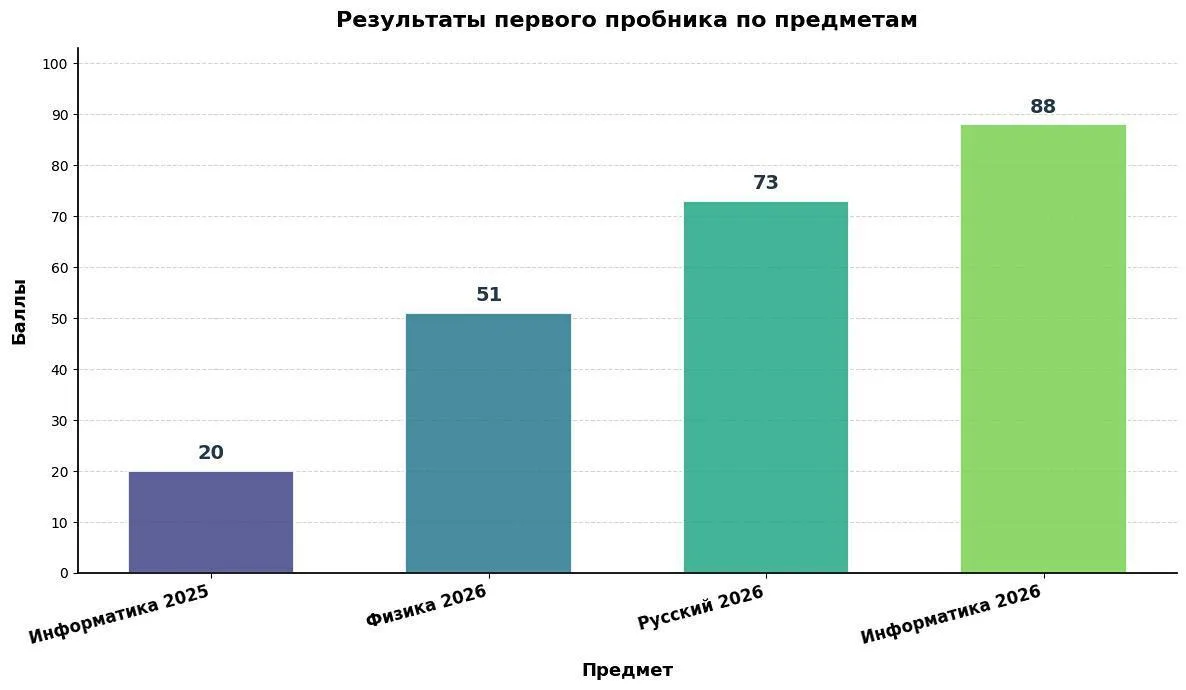 20 баллов на первом пробнике → 100 на ЕГЭ🔥