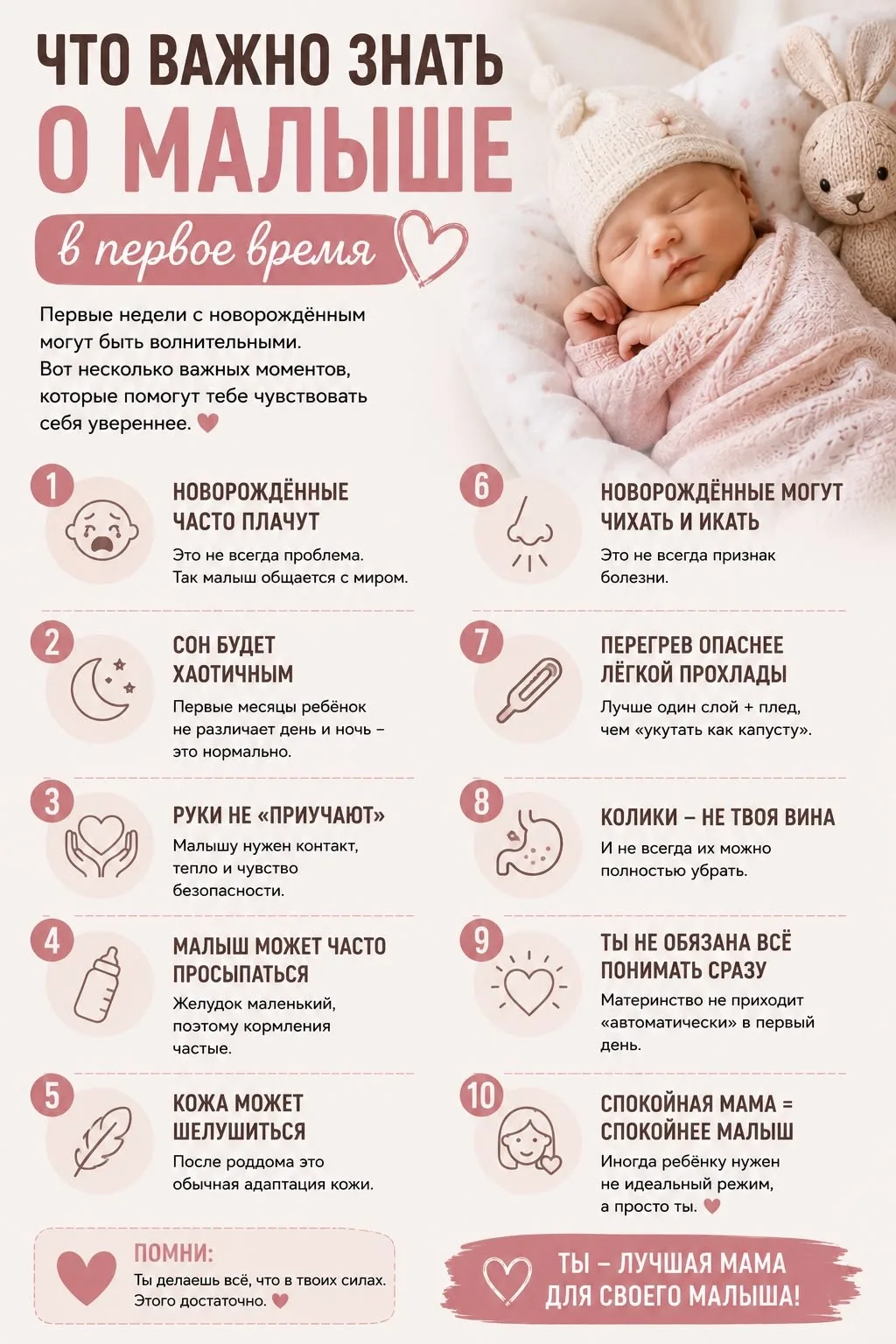 Что важно знать о малыше в первое время 👶🏻