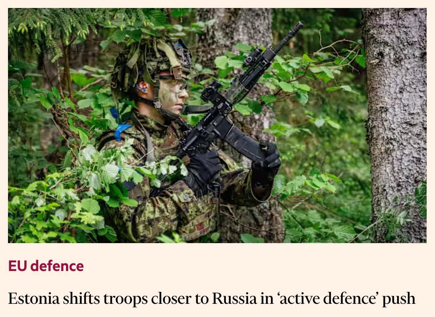 ❗️Financial Times: Эстония перебрасывает «элитные войска» ближе к границе с Россией, пе...