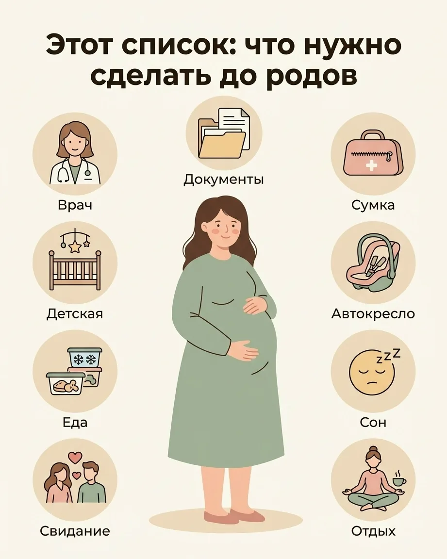 Этот список что нужно сделать до родов