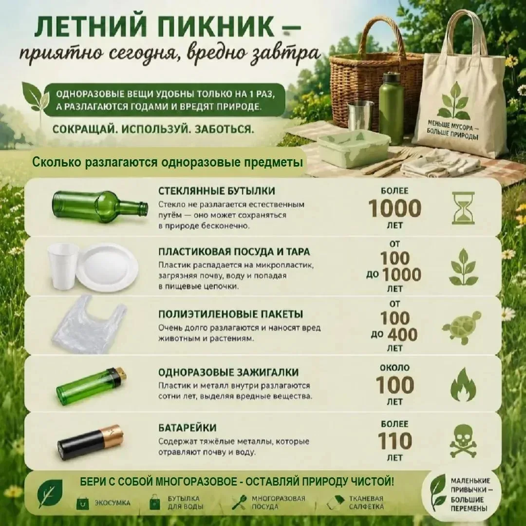 Лето активно зовёт всех на природу! Но, собираясь компанией в лес или к реке, подумайте, пожалуйста,