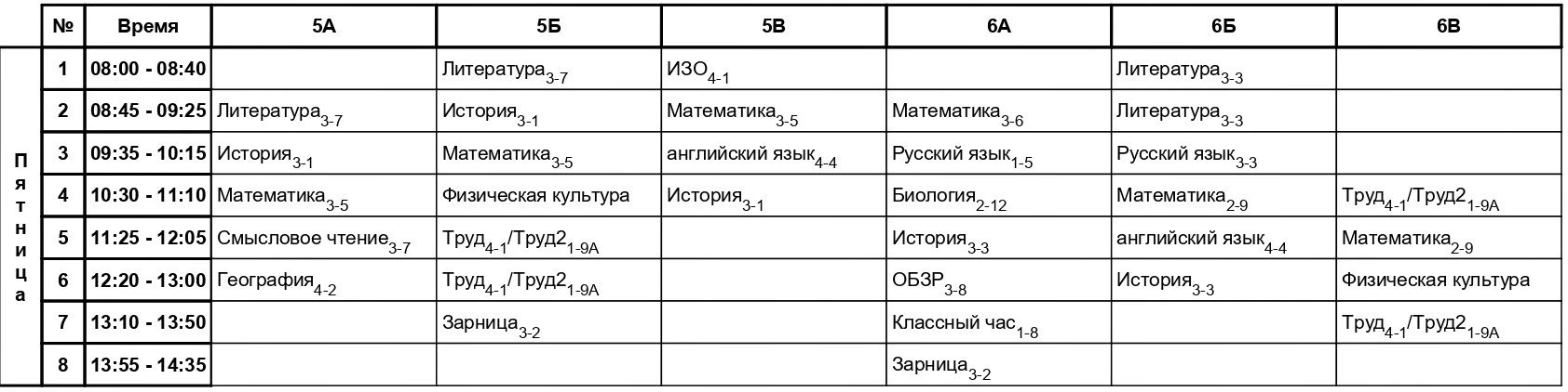 Изменения в расписании на 22.05