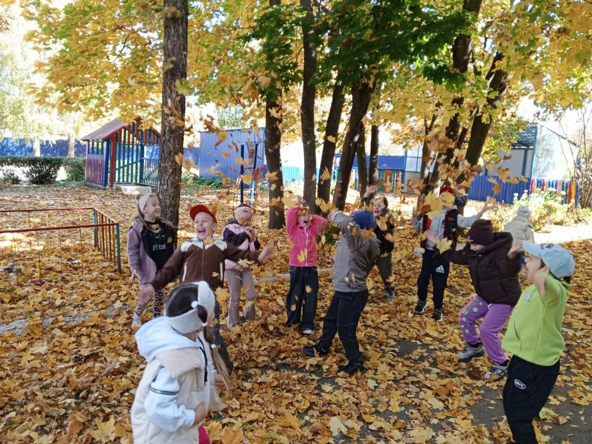 Осенняя палитра точками