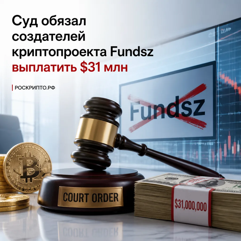 🛡️ Суд обязал создателей криптопроекта Fundsz выплатить $31 млн
