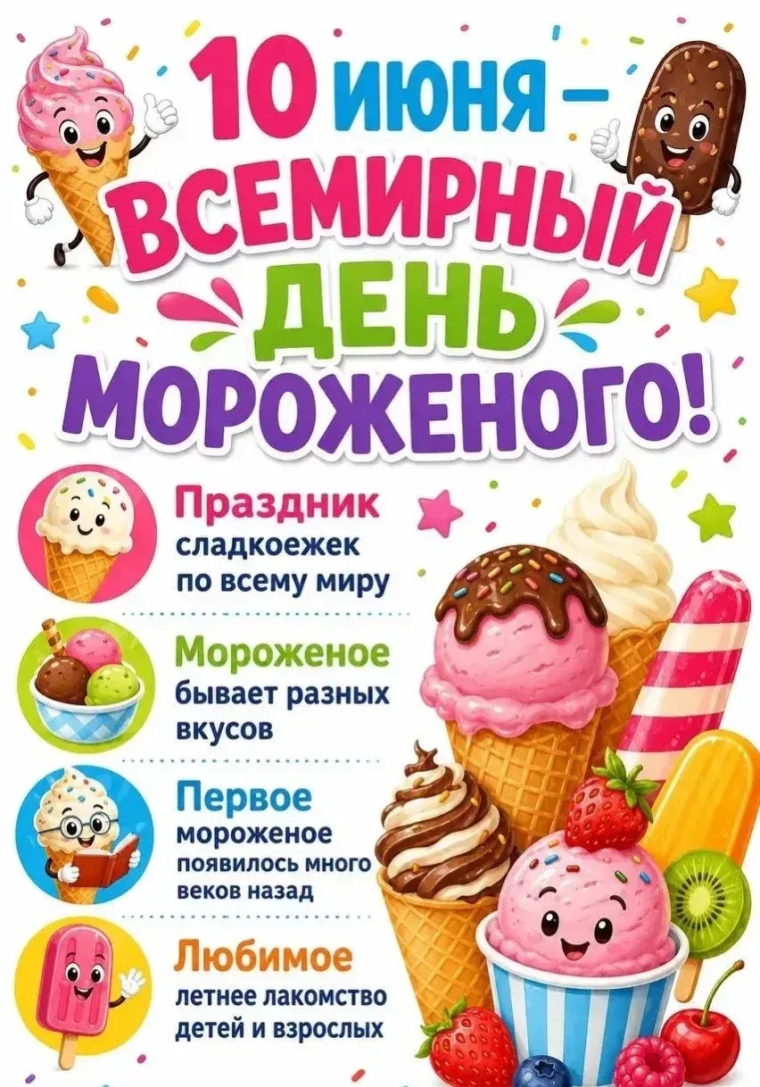 🍨 Всемирный день мороженого в нашем лагере! 🎉

✅10 июня ребята из 4 и 6 отряда весело и с пользой 