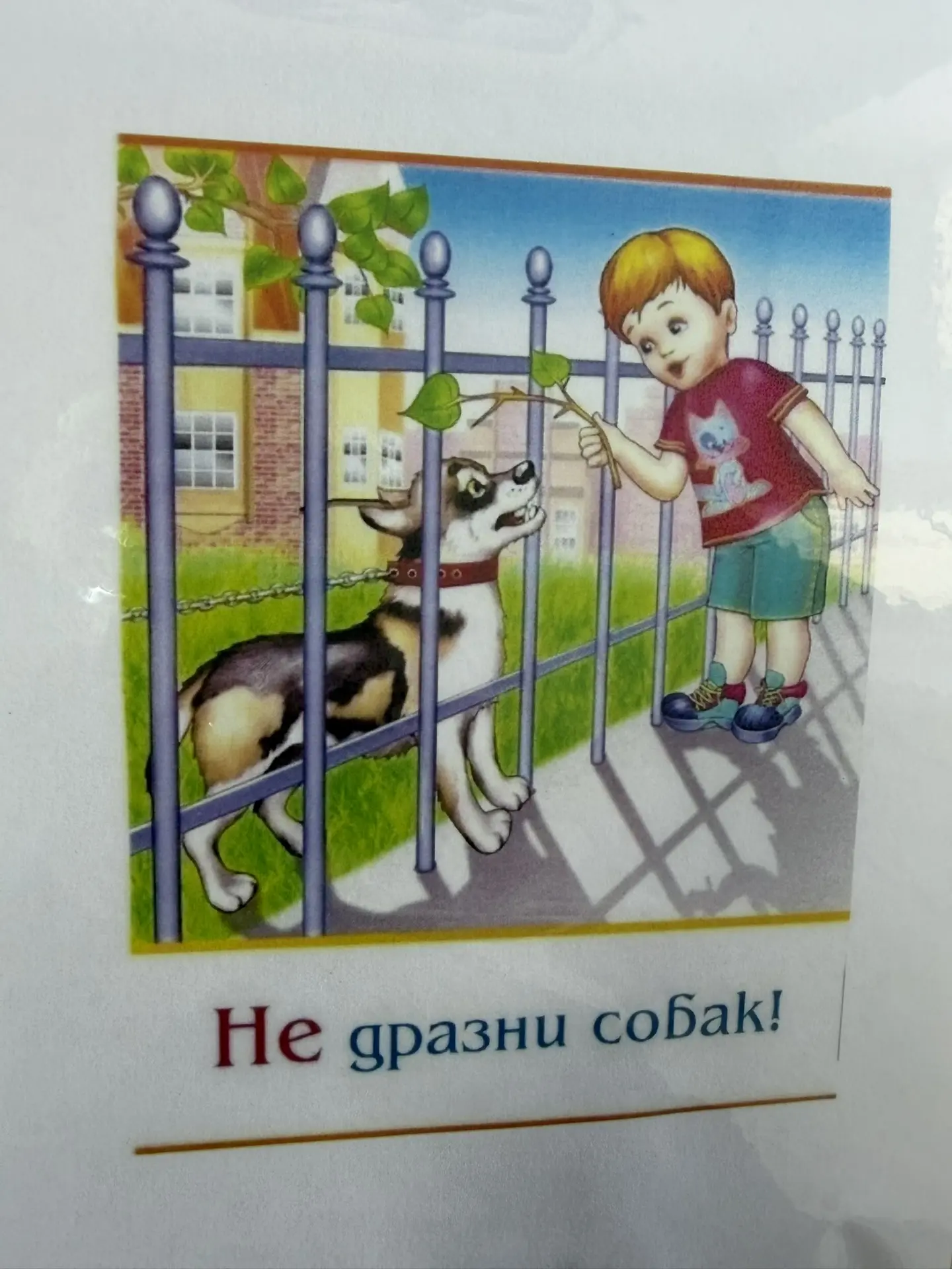 В рамках Единого дня безопасности в детском саду прошло занятие на тему «Осторожно, злая собака!». 
