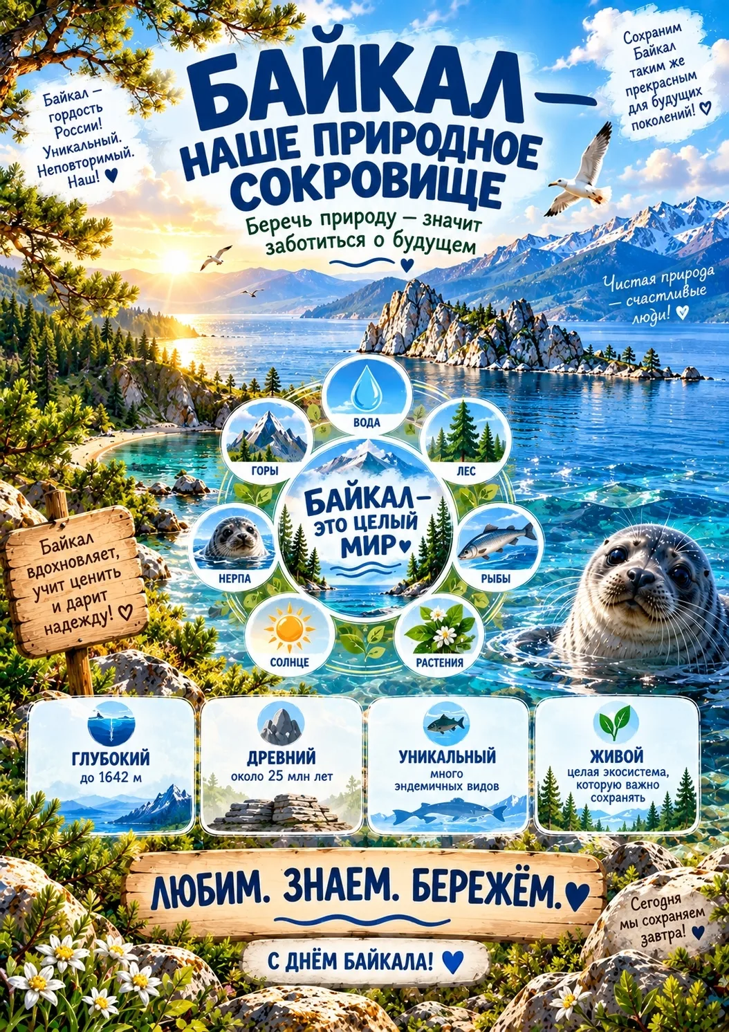 💙6 сентября, отмечается День Байкала! 🌊