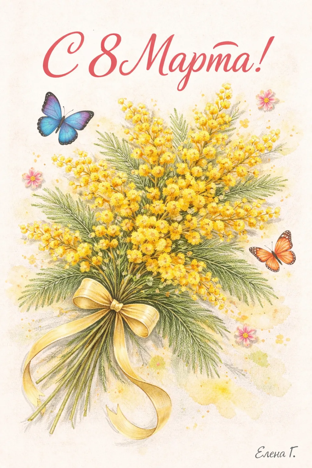 🌷 Дорогие друзья! 🌷  К 8 Марта я подготовила для вас серию  открыток — нежные, яркие и душевные  Каж