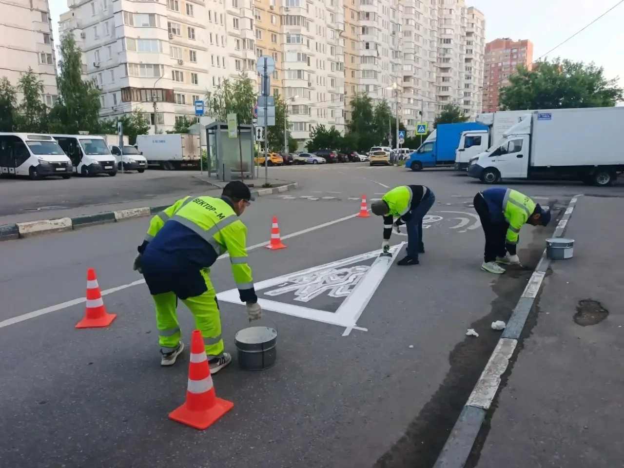Дорожную разметку обновляют в поселке Октябрьский

⚠️В п. Октябрьский г.о. Люберцы подрядная организ