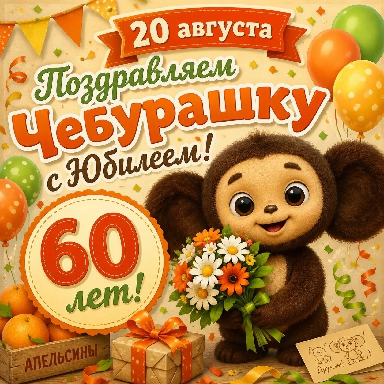 🎈Чебурашке — 60 лет!