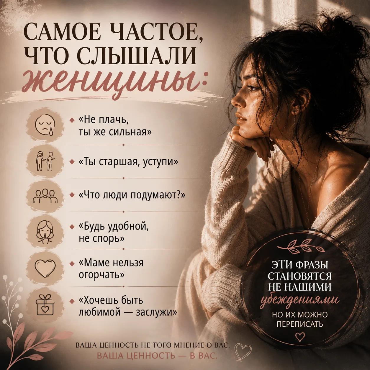 📌«Будь хорошей девочкой» или как родительские установки становятся сценарием выживания