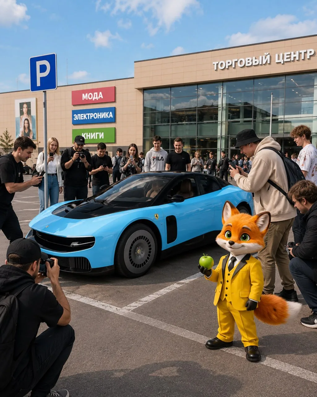 🚗⚡️ Проходил сегодня мимо обычного торгового центра… и сначала подумал, что показалось.