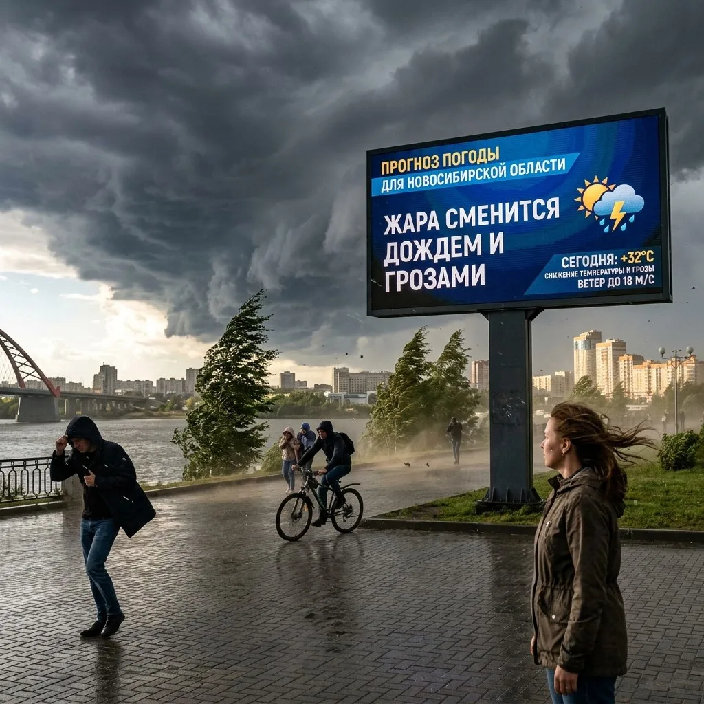 Дожди и грозы сменят жару в Новосибирской области